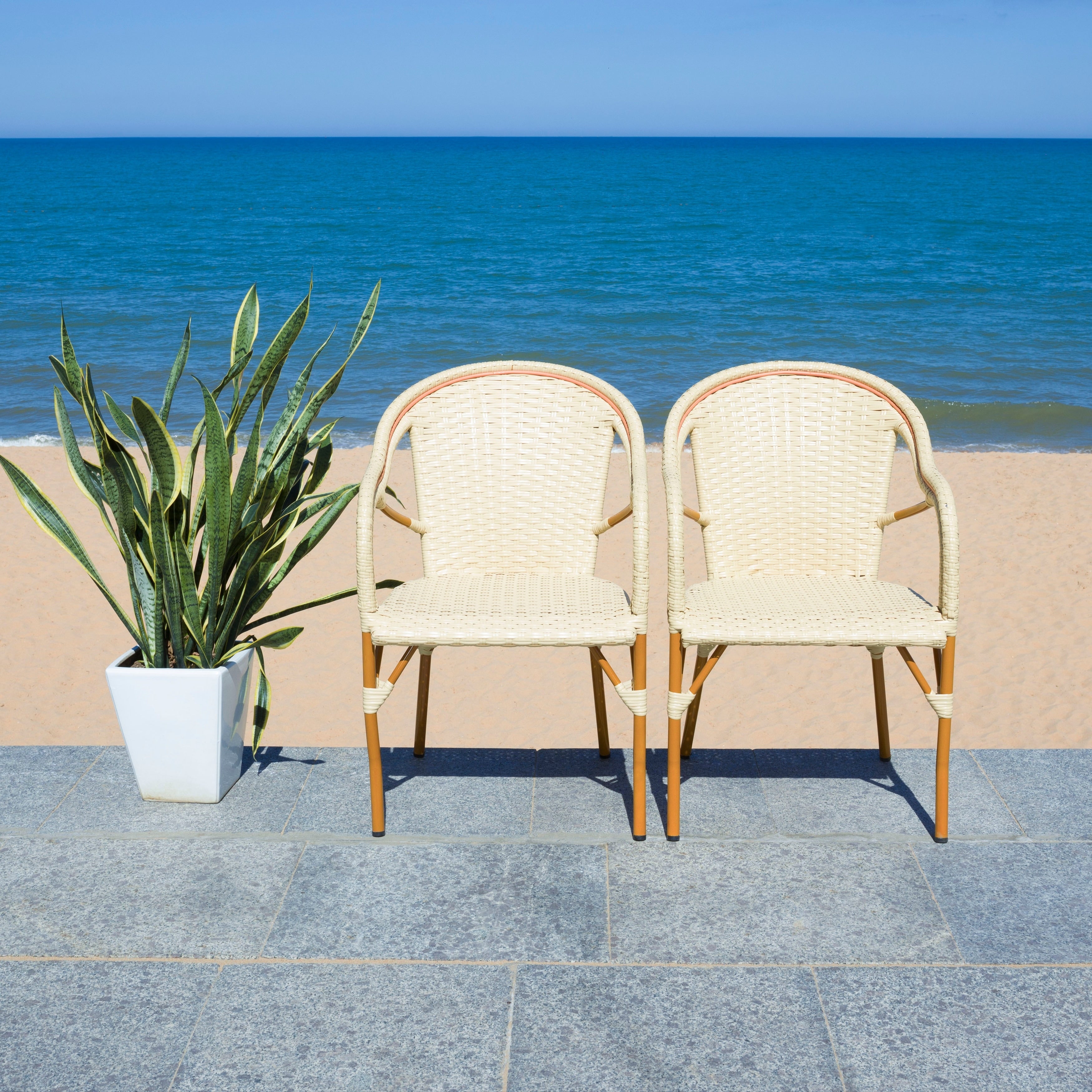 Fauteuil SAFAVIEH Doreth (lot de 2) - 23 L x 36 P x 25 H