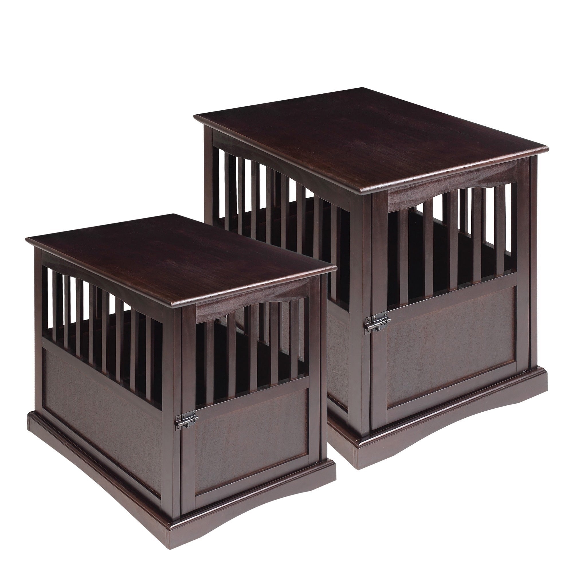 Table d'appoint en bois blanc pour cage pour animaux de compagnie avec porte verrouillable