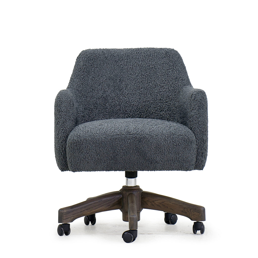 James - Chaise de bureau avec base en chêne