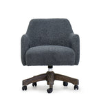 James - Chaise de bureau avec base en chêne