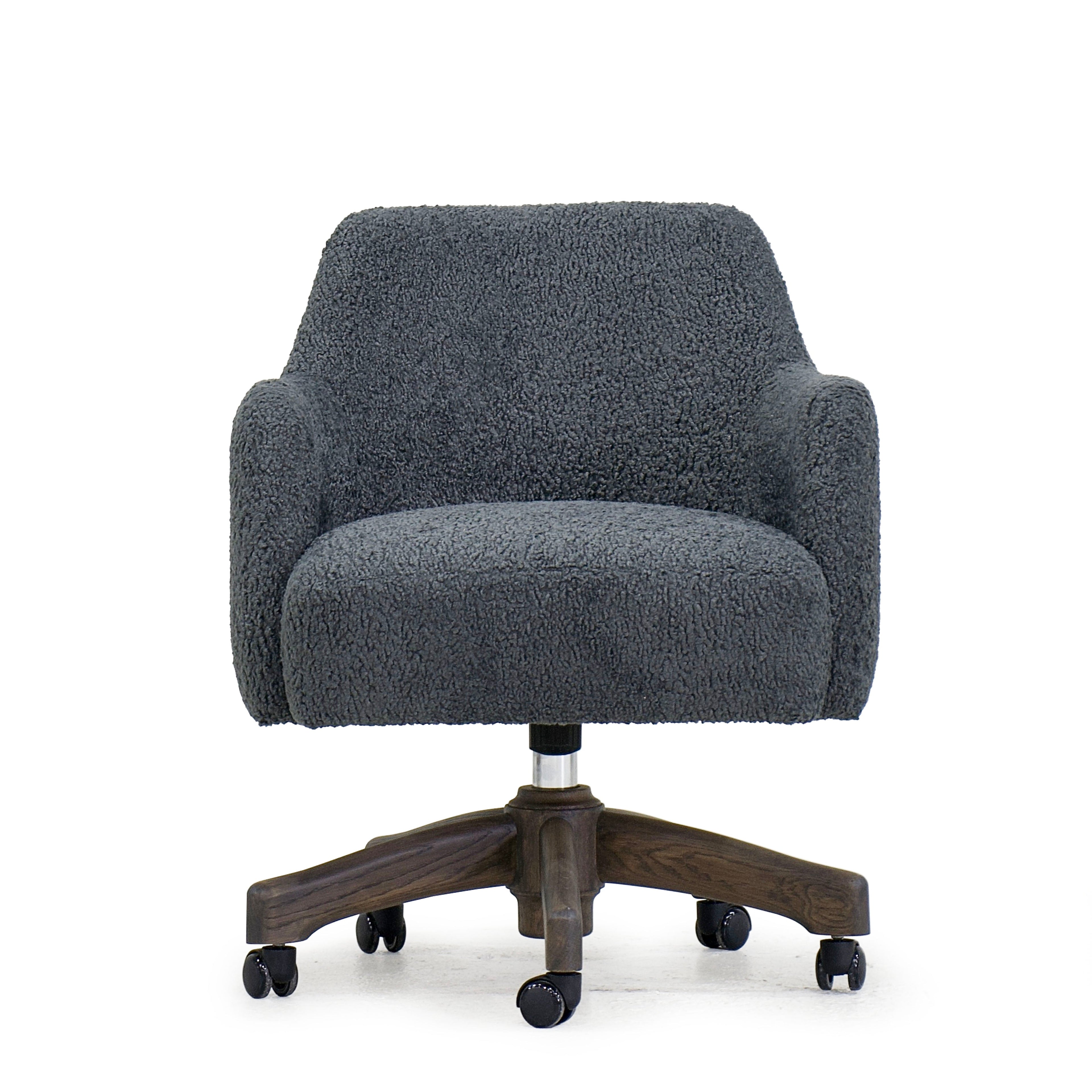 James - Chaise de bureau avec base en chêne