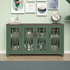 Buffet d'appoint de cuisine en bois de style vintage de 63 po de largeur