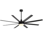 Grand ventilateur de plafond de 72 pouces avec télécommande et éclairage LED - 8 pales