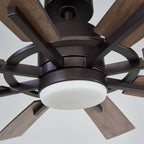 Grand ventilateur de plafond en bronze huilé de 60 pouces avec éclairage et télécommande