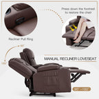 Canapé inclinable manuel AECOJOY pour camping-car, siège de cinéma maison en polyuréthane avec console