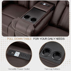 Canapé inclinable manuel AECOJOY pour camping-car, siège de cinéma maison en polyuréthane avec console