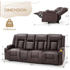 Canapé inclinable manuel AECOJOY pour camping-car, siège de cinéma maison en polyuréthane avec console