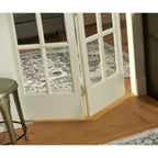 Porte pliante traditionnelle en pin brut AWC de 32 pouces avec verre divisé