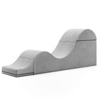 Chaise longue convertible Avana Kami / Yoga et massage - Ottomane 2 en 1 avec fauteuil de yoga pliable dissimulé, microvelours - N/A