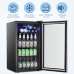 Réfrigérateur à boissons - Mini réfrigérateur 120 canettes avec porte vitrée