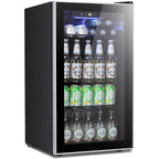 Réfrigérateur à boissons - Mini réfrigérateur 120 canettes avec porte vitrée