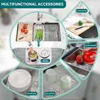 Évier de cuisine sous plan CB HOME 32 po, encastrable, noir/acier inoxydable, cuve simple avec accessoires