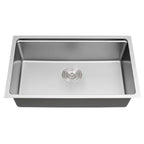 Évier de cuisine sous plan CB HOME 32 po, encastrable, noir/acier inoxydable, cuve simple avec accessoires