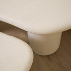 Tables basses Daniel - Ensemble 2 pièces - Bordure brossée grise