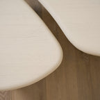 Tables basses Daniel - Ensemble 2 pièces - Bordure brossée grise