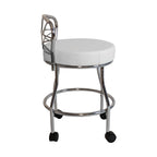 Tabouret de coiffeuse Carolina Living Diana à dossier en X avec roulettes