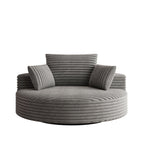 Chaise pivotante simple en velours côtelé et mousse chenille