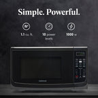 Four à micro-ondes de comptoir Farberware de 1 000 W et 1,1 pi³ avec éclairage LED et verrouillage enfant