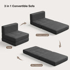 Fauteuil convertible 3 en 1, fauteuil pliant, lit-lit rabattable