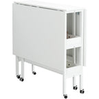 Table de bricolage réglable en hauteur avec étagères de rangement, table de découpe pliante mobile pour la maison, le bureau, la salle de couture et la salle d'artisanat