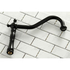 Robinet de cuisine Kingston Brass Heritage Bridge avec douchette en laiton