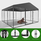 Grande niche d'extérieur pour chien (l 118 x P 118 x H 70), cage robuste avec toit étanche.