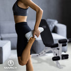 Banc de musculation réglable et polyvalent Marcy en acier avec revêtement en poudre, blanc - 65 x 23 x 46,5 pouces