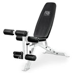 Banc de musculation réglable et polyvalent Marcy en acier avec revêtement en poudre, blanc - 65 x 23 x 46,5 pouces