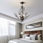 Lustre classique/traditionnel unique à 4 lumières Maxax avec accents en cristal