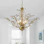 Lustre classique/traditionnel unique à 4 lumières Maxax avec accents en cristal