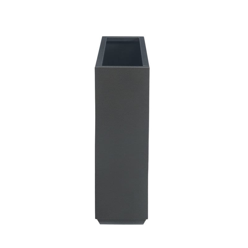 Jardinière métallique lourde pour plantes d'extérieur, 96 x 25 x 76 cm (L x l x H) de hauteur et de longueur, avec séparateur en métal - 96 x 76 x 25 cm