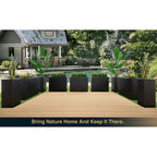 Jardinière métallique lourde pour plantes d'extérieur, 96 x 25 x 76 cm (L x l x H) de hauteur et de longueur, avec séparateur en métal - 96 x 76 x 25 cm