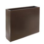 Jardinière métallique lourde pour plantes d'extérieur, 96 x 25 x 76 cm (L x l x H) de hauteur et de longueur, avec séparateur en métal - 96 x 76 x 25 cm