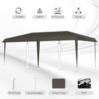 Auvent pop-up robuste Outsunny avec cadre robuste, toit anti-UV et sac de transport pour terrasse, jardin, plage et arrière-cour