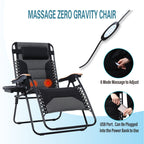 Fauteuil de salon surdimensionné XL rembourré à gravité zéro, accoudoirs larges, inclinable et réglable avec porte-gobelet - N/A