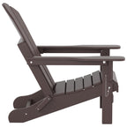 Chaise Adirondack pliable Polytrends Laguna en PEHD pour terrasse extérieure toutes saisons avec pouf (ensemble 2 pièces)