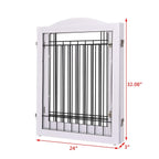 Barrière pour chien SPIRICH extra large de 96 pouces et haute de 30 pouces avec porte de passage, barrière pour animaux de compagnie autoportante en fil de fer, clôture de sécurité pour chiots