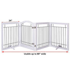 Barrière pour chien SPIRICH extra large de 96 pouces et haute de 30 pouces avec porte de passage, barrière pour animaux de compagnie autoportante en fil de fer, clôture de sécurité pour chiots