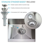 Évier de buanderie et lavabo en acier inoxydable Transolid EWS-2422S de 24 po de largeur x 22 po de profondeur x 35 po de hauteur - 24 po x 22 po