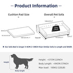 Lit pour animal de compagnie en velours capitonné avec coussin amovible