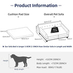 Lit pour animal de compagnie en velours capitonné avec coussin amovible