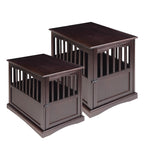 Table d'appoint en bois blanc pour cage pour animaux de compagnie avec porte verrouillable