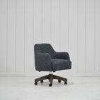 James - Chaise de bureau avec base en chêne