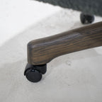 James - Chaise de bureau avec base en chêne