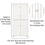 Barrière pour chat extra haute Unipaws de 188 cm de haut avec portes verrouillables